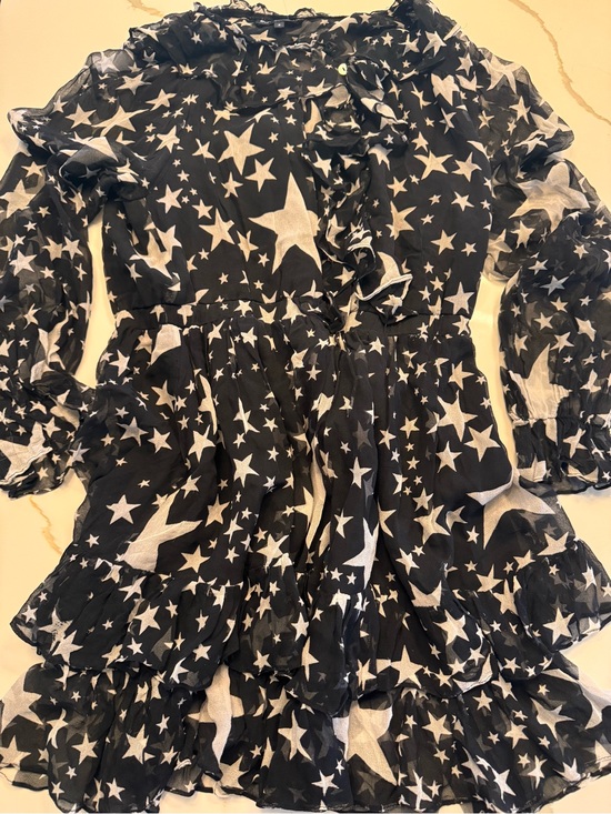 Dolce & Gabbana Dresses & Skirts - ✨ D&G Dolce & Gabbana Silk Star Print Ruffle Mini Dress - IT 38 / US 2